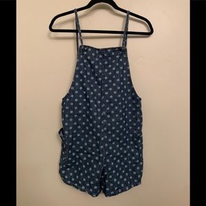 BDG polka dot overall shorts